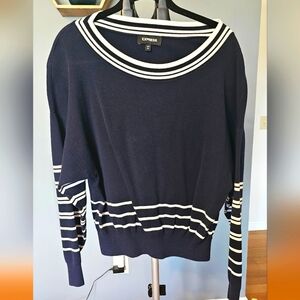 NWOT EXPRESS navy/white stripped sweater.
